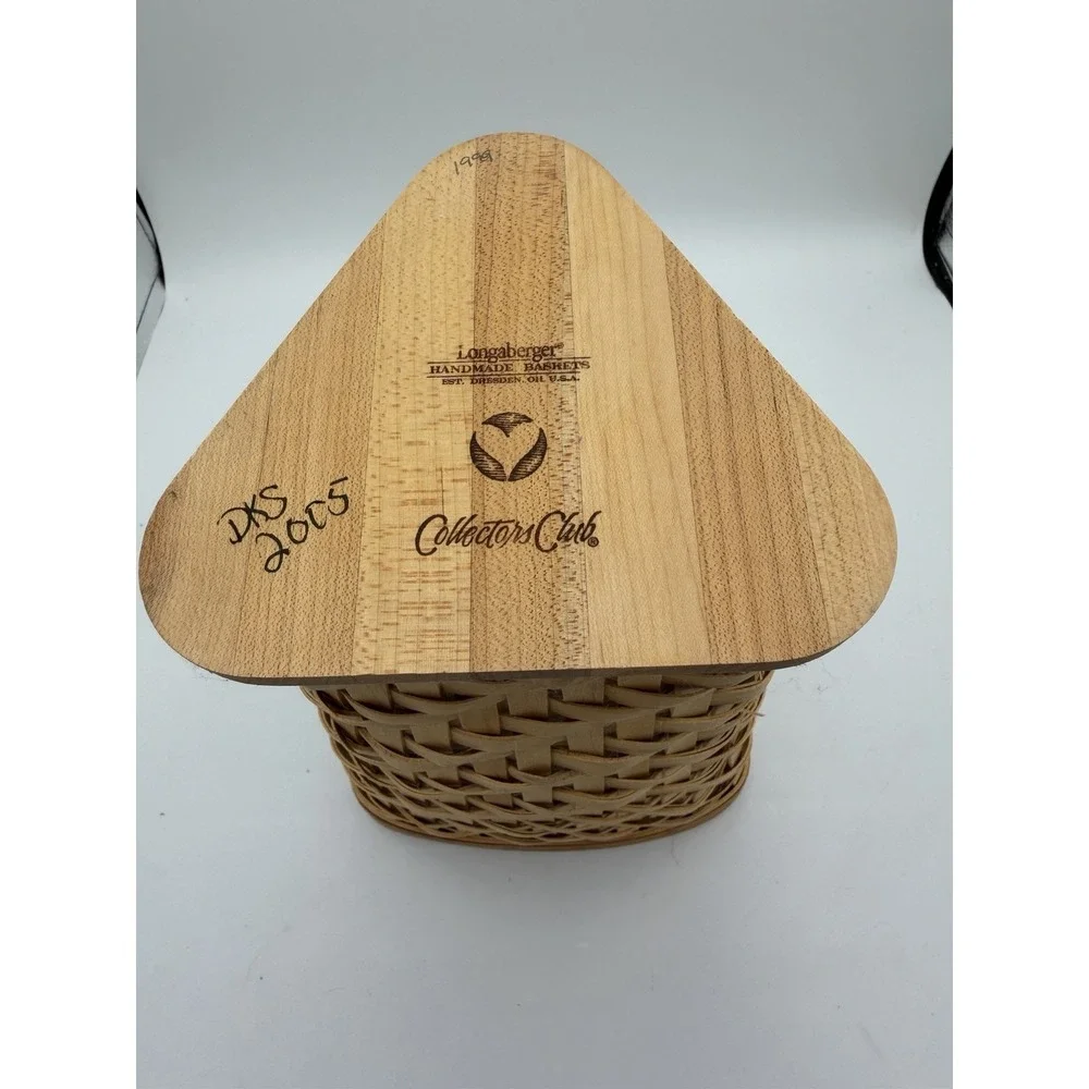 Longaberger 2005 Heartwood Vase Basket Combo 🧺🌿 – Basket & Protector